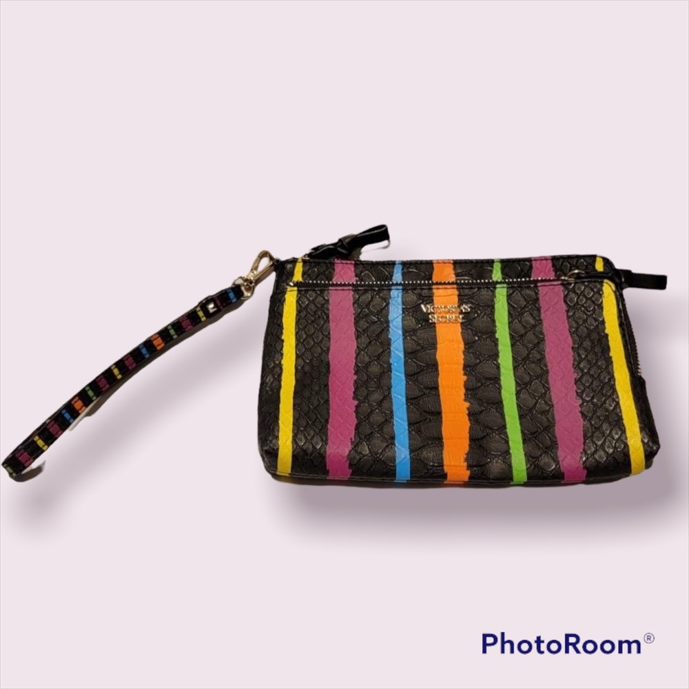 Victoria’s Secret Neon Striped Wristlet